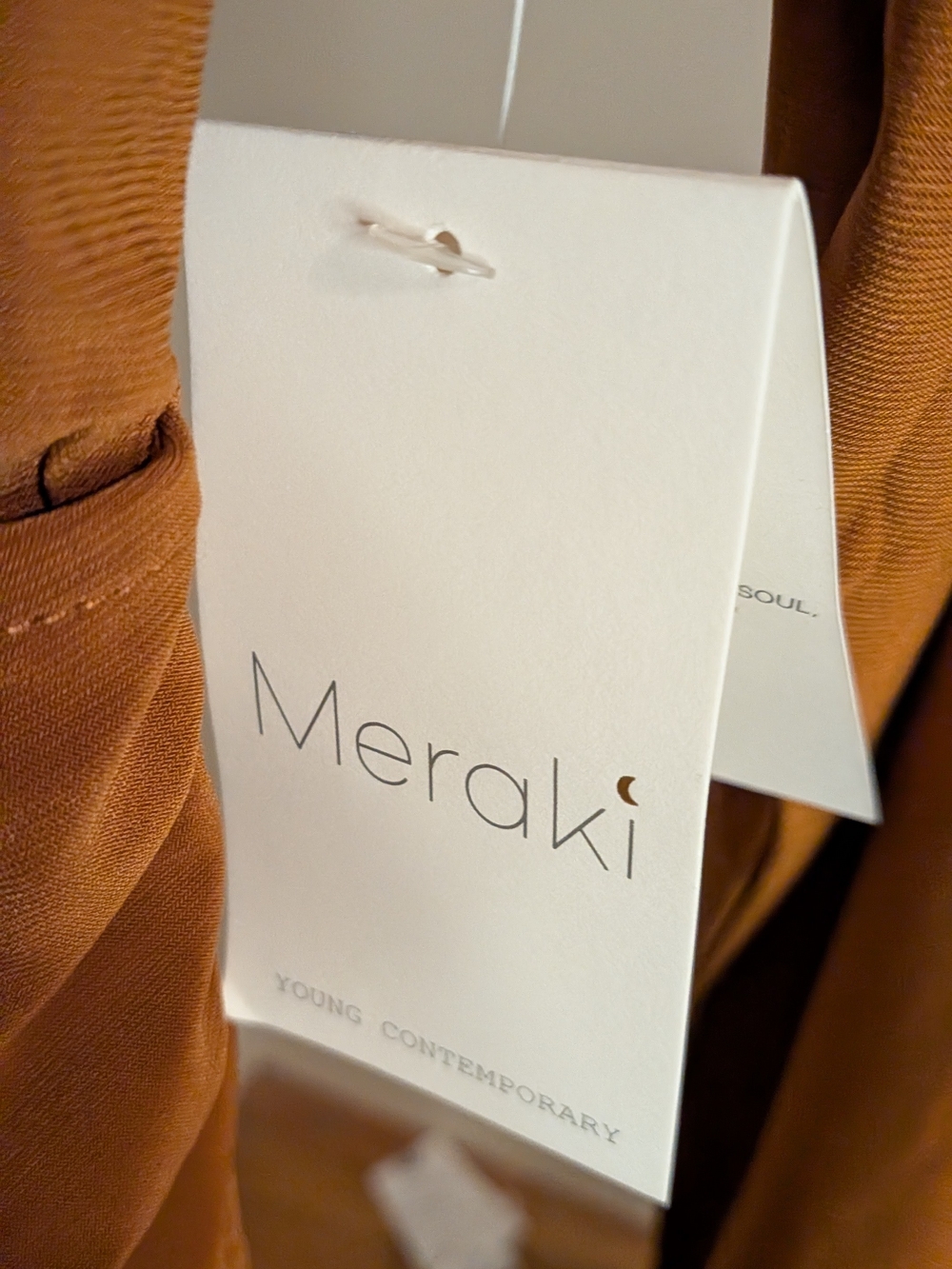 meraki Rust-Brown Long Sleeve Wrap Top - Picture 3 of 5